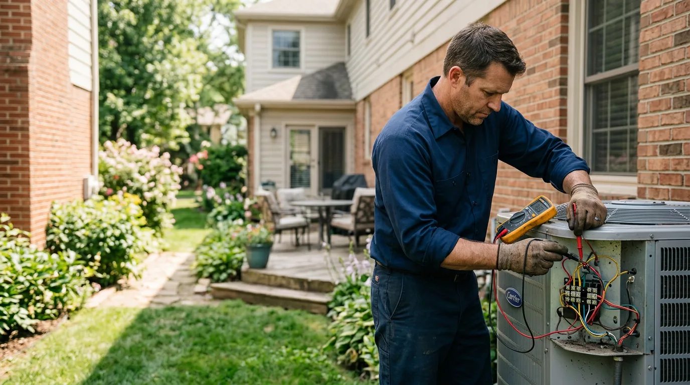 HVAC technician working near Dudley, MA